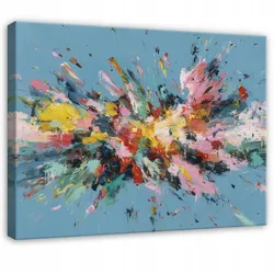LEINWANDBILD Abstrakt Farben Blau 60x40 cm