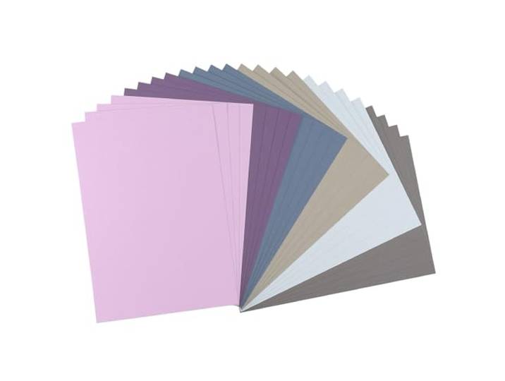 Vaessen Creative Florence Cardstock Zelfklevend knutselpapier, A4, kleurenmix, 24 stuks, bedrukbaar papier, voor knutselen en hobbyprojecten