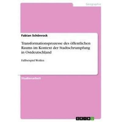 Transformationsprozesse des öffentlichen Raums im Kontext der Stadtschrumpfung in Ostdeutschland, Taschenbuch von Fabian Schönrock, GRIN,