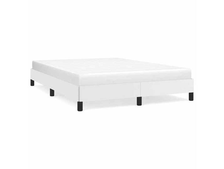 Remise Structure de lit adulte - Blanc - Cadre de lit 2 Personnes - blanc - 152x203cm - similicuir_otc97q