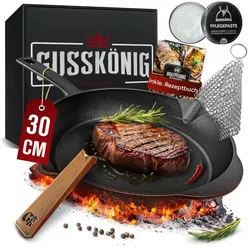 GUSSKÖNIG Eingebrannte Gusseisenpfanne 30cm