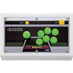 Sega Astro City Mini Arcade Stick, Gaming Controller, Grün, Weiss