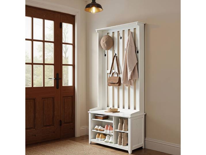 Garde-robe compacte Valdek 81 x 180 x 35cm Blanc