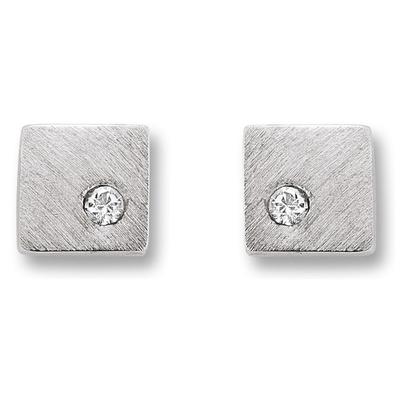 Paar Ohrhänger ONE ELEMENT "Zirkonia Viereck Ohrringe Ohrstecker aus 925 Silber", silber, Ohrringe, Damen, Damen, Silber 925 (Sterlingsilber), Dezente Symbolik – stilvoller Begleiter für jeden Anlass
