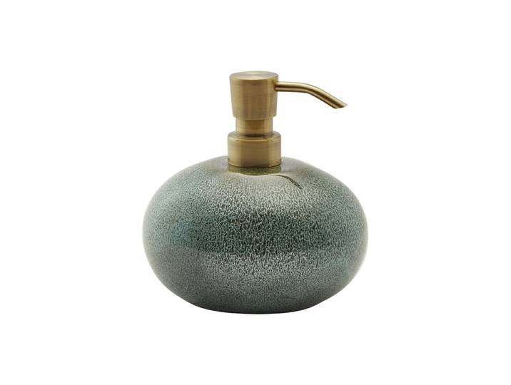 Handgefertigter Design Seifenspender „Ugo“ 500 ml aus Keramik, Forest Forest, Gold Aquanova