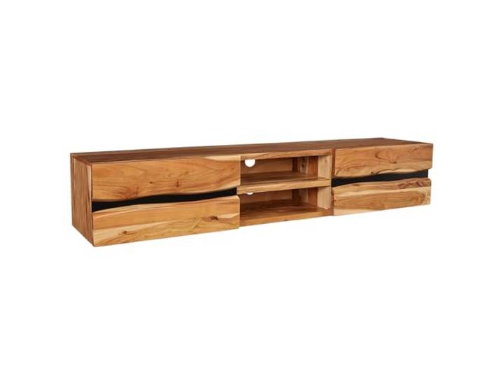 Riess Ambiente TV-Lowboard Amazonas - 160cm - Natur - Akazienholz Baumkante Kabelöffnung, montiert geliefert, praktischer Stauraum, pflegeleichte Oberfläche, Baumstamm-Optik, Massivholz