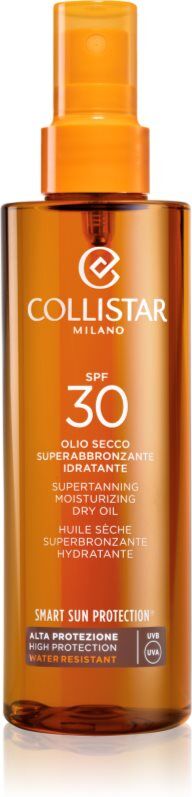 Collistar Smart Sun Protection Supertanning Moisturizing Dry Oil SPF 30 schützendes Trockenöl zum Bräunen SPF 30 200 ml