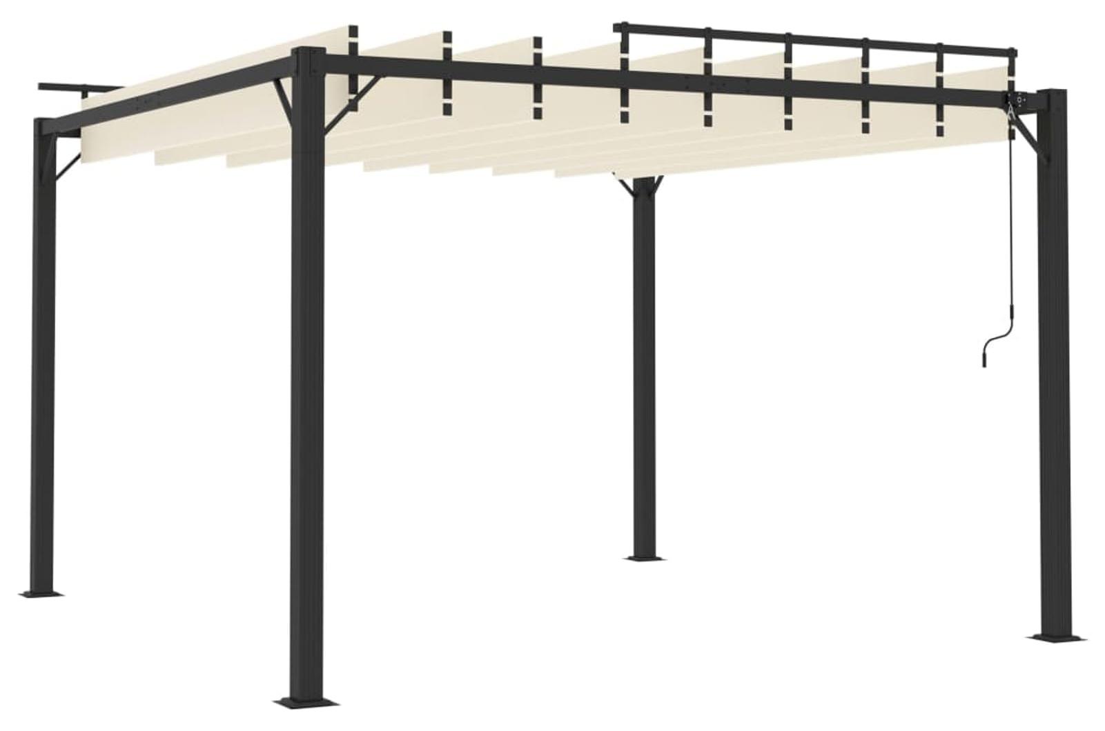 Verstellbares Lamellendach für Pergola - 3 x 3 Meter - Aluminiumrahmen