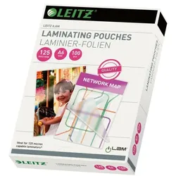 Leitz Laminierfolien iLAM A6 100 Stück 125 mic transparent, 11.1x15.4 cm