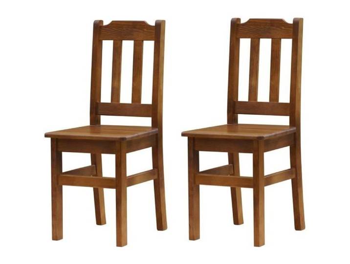 Set Chaise en bois COULEUR CHÊNE 2 pièces.
