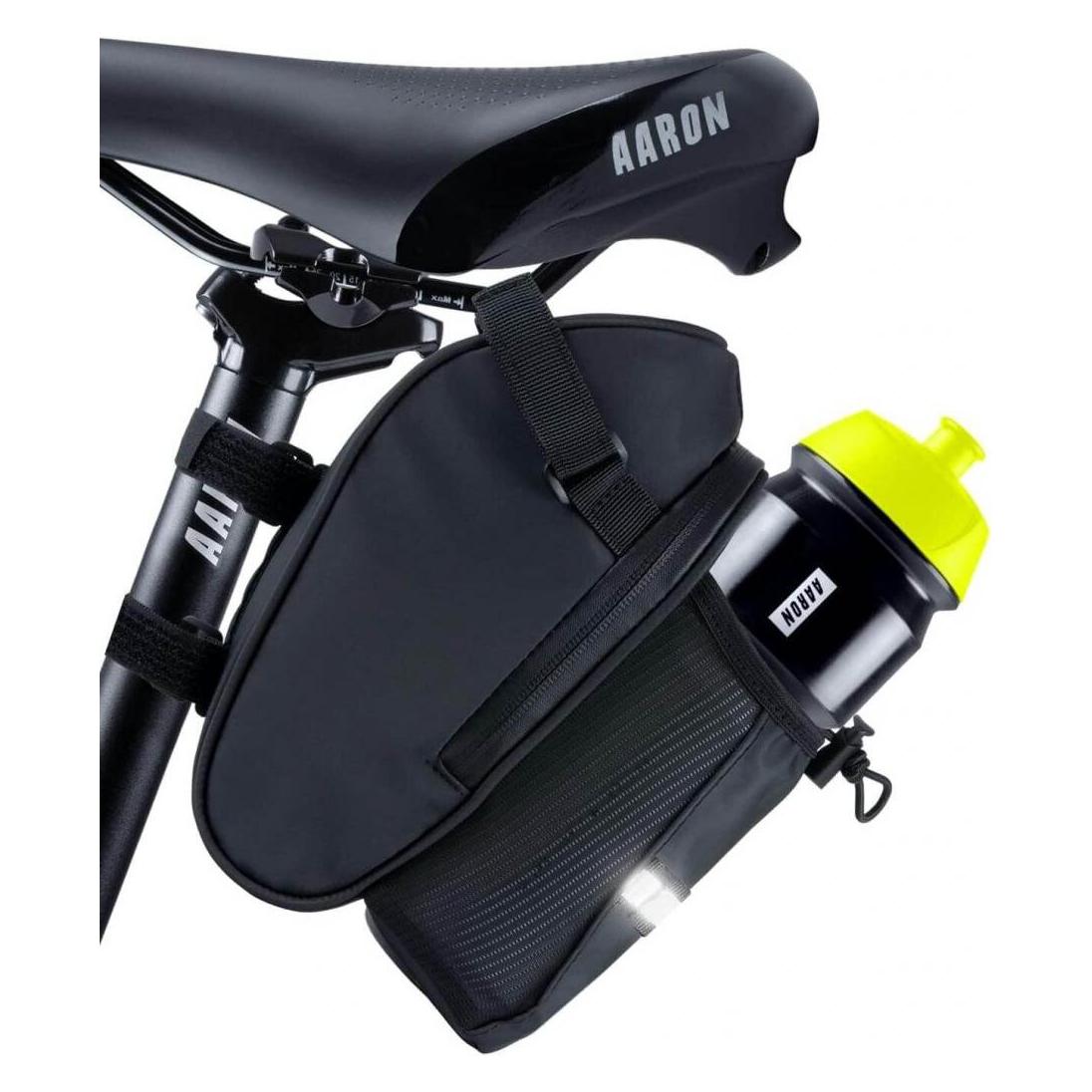 Aaron Fahrrad Satteltasche mit Flaschenhalter, Wasserabweisende Fahrradtasche mit Reflektor (10 l, Satteltasche) (37685594)