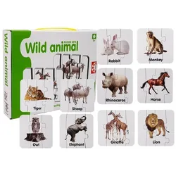 Lernpuzzle Wildtiere Puzzle 10 Englische Verbindungen