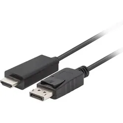 Lanberg CA-DPHD-11CC-0018-BK Kabeladapter DisplayPort HDMI Schwarz