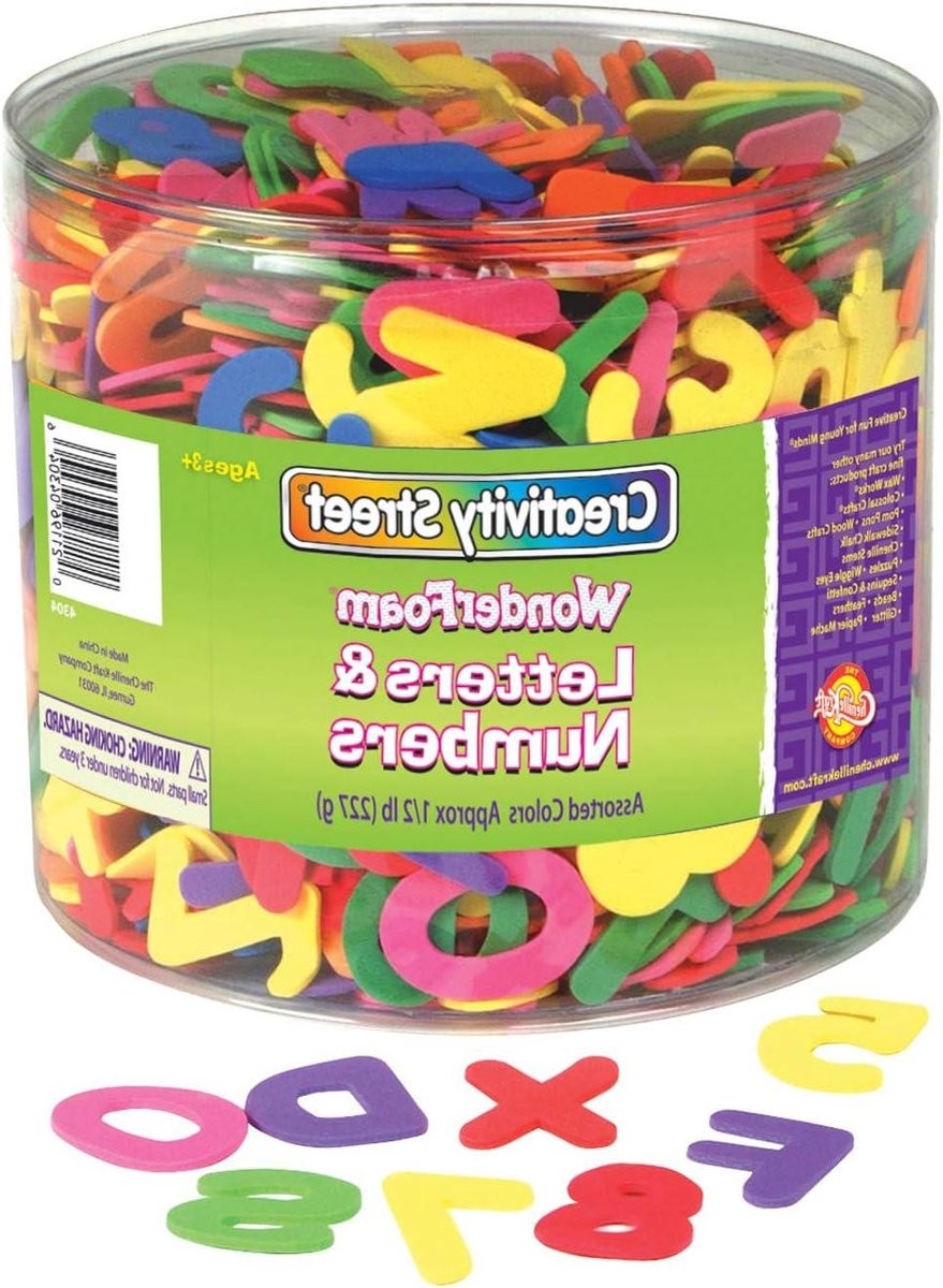 1500 stuks Chenille Foam Letters - Zelfklevende letters voor creatief knutselen - Multi-color