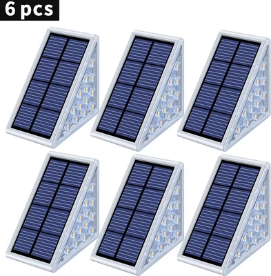 Youfap Market High Brightness Atmosphere Decoration, Waterproof LED Step Lights, Anti Theft Solar Lights 6pcs
