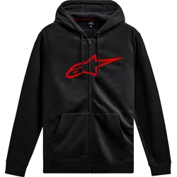 Alpinestars Ageless Zip V3, Kapuzenjacke - Schwarz/Rot - M