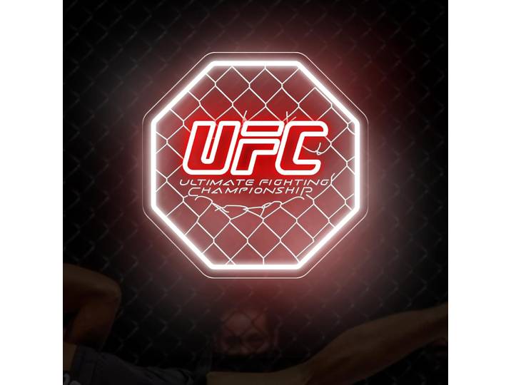 Enseigne néon UFC, éclairage LED USB pour la décoration de salle de sport de boxe, salle de jeux de club, chambre à coucher, cadeau, art mural lumineux sur le thème des sports de combat