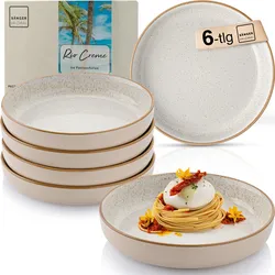 Sänger Pastaschalen Set Rio Creme, Teller, Weiss
