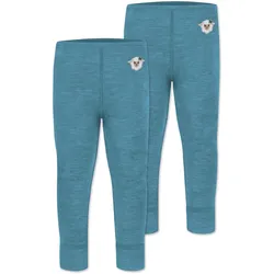 Normani, Funktionsunterhose, 2er Pack Baby Merino Hose Leggings „Tutira" - 9503 (80), Blau