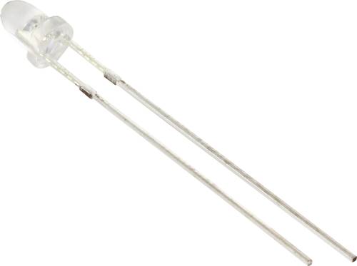 TRU COMPONENTS LED bedrahtet Kaltweiß Halbrund 3mm 70000 mcd 15°