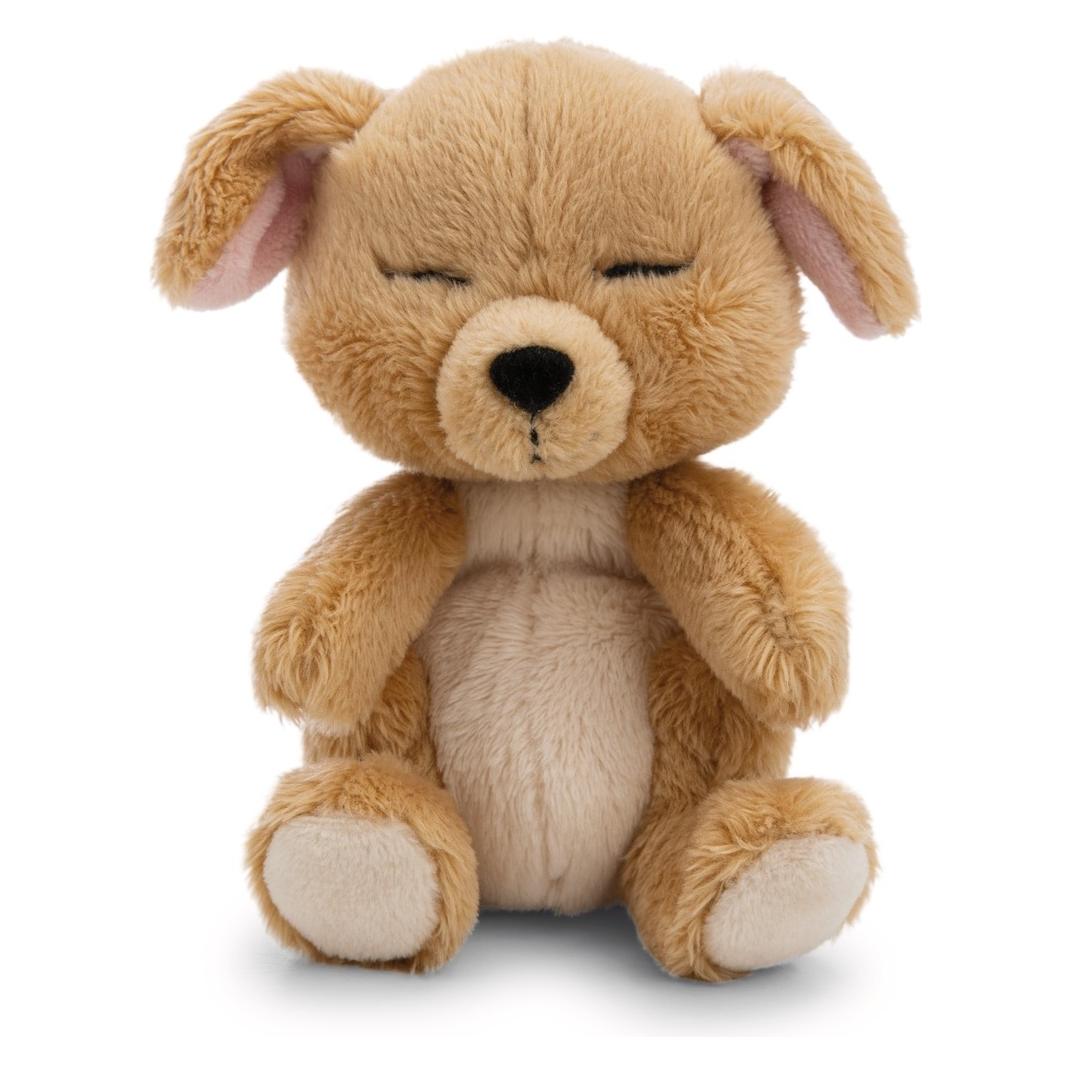 NICI plush toy sleeping dog beige in pink basket 12 cm (12 cm) (68175279)