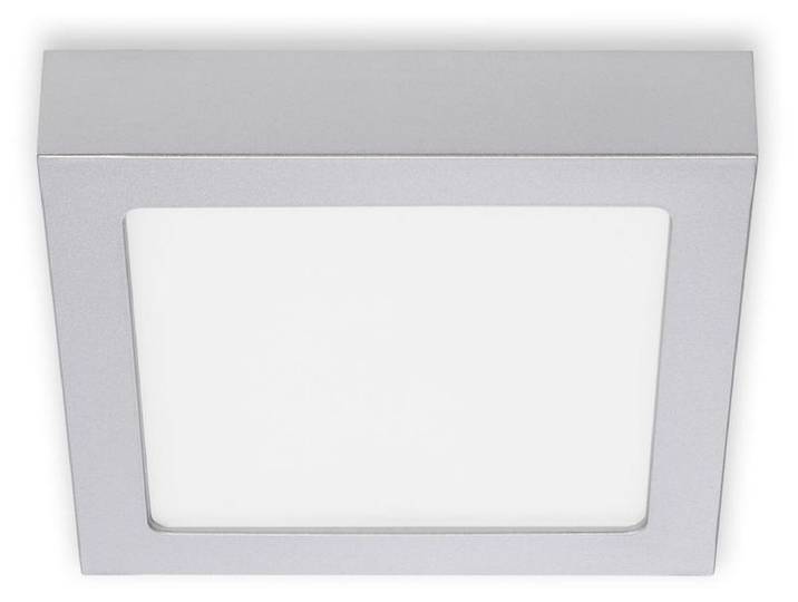 BRILONER FIRE LED Plafonnier\, lumière blanc neutre\, design plat\, couleur argent\, 17 x 17 x 3\,2 cm