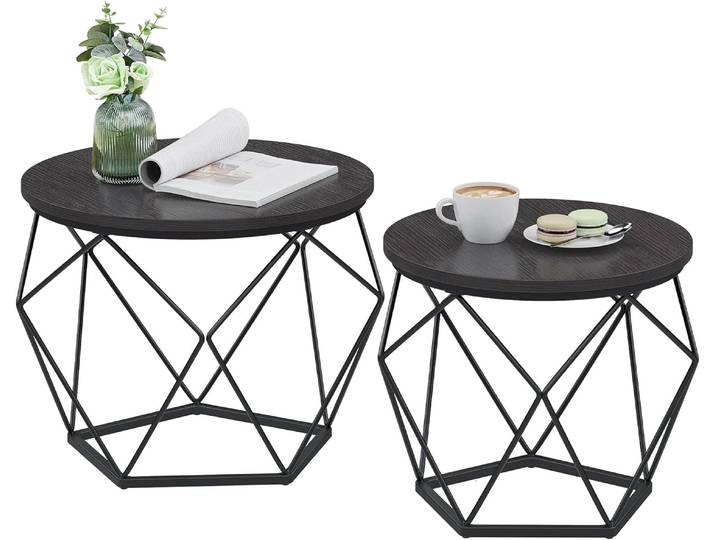 Couchtisch Set modern abnehmbar tintenschwarz