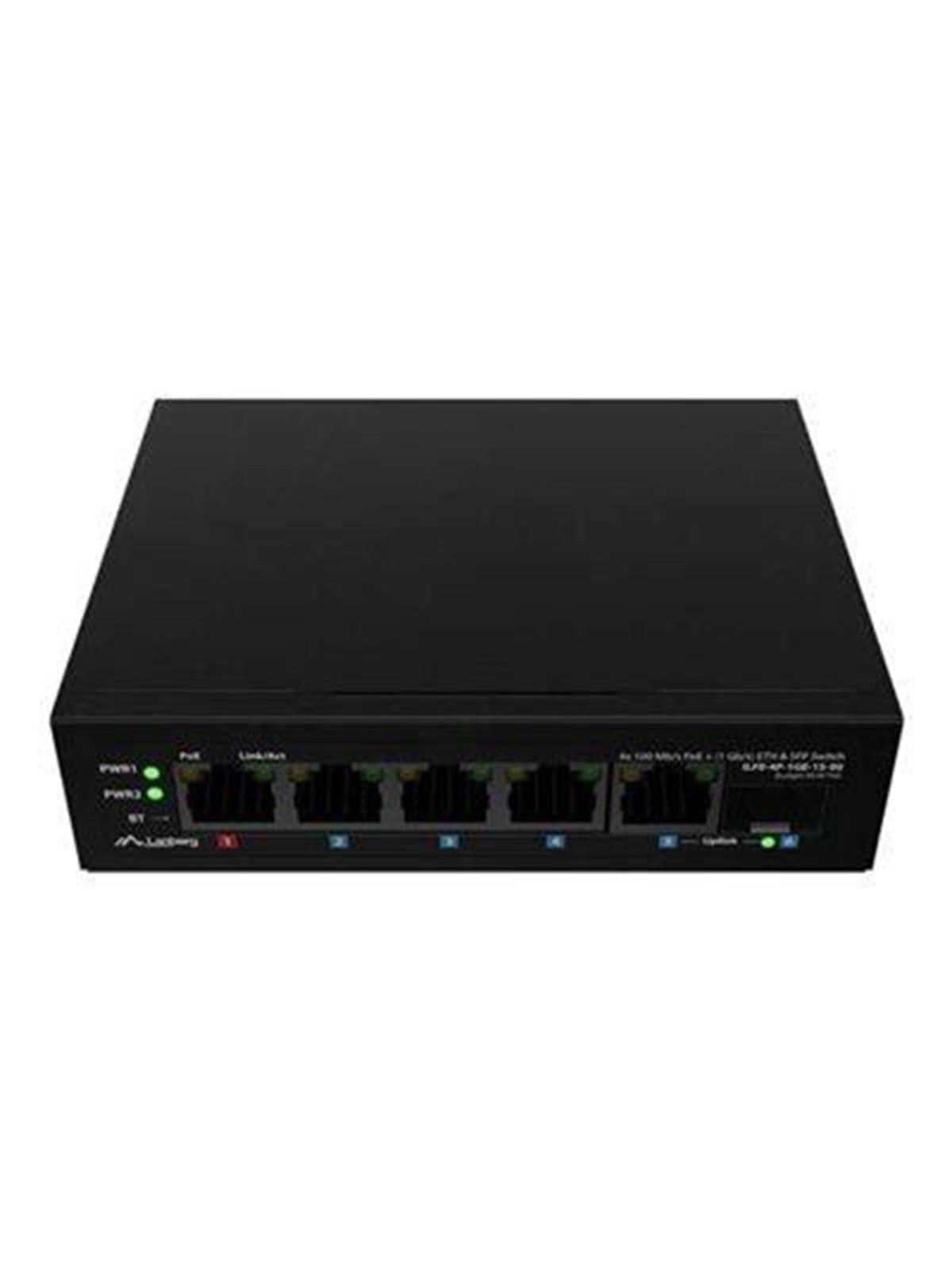 Lanberg ILFE-4P-1GE-1S-90 - switch - 5 ports - unmanaged - rack-mountable