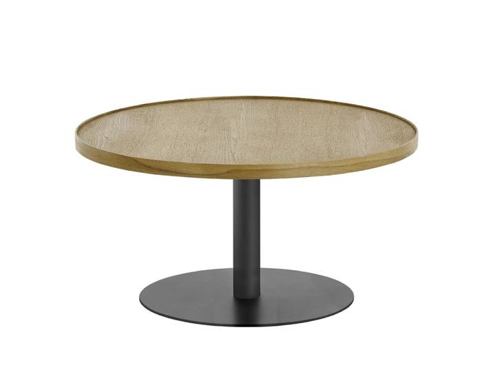 Couchtisch Monteverde , rund , Ø60/Ø80 , Eiche / schwarz , verschiedene Größen