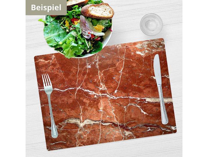 Tischset Marmor III 4er-Set 44 x 32cm Rot