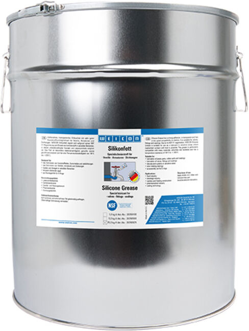 WEICON Silikonfett, lebensmittelechtes Schmierfett, 25 kg, farblos, transluzent (26350925)