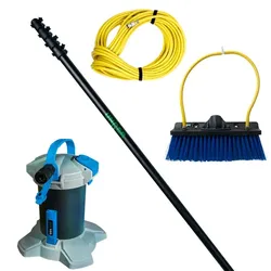 Unger AK160P Reinwassersystem High Flow Set 6 m inkl. Harzbeutel, Teleskopstange, Winkelbürste, 20m Schlauch