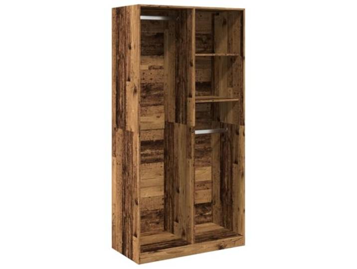 Makastle Kleiderschrank Altholz-Optik 100x50x200 cm Holzwerkstoff