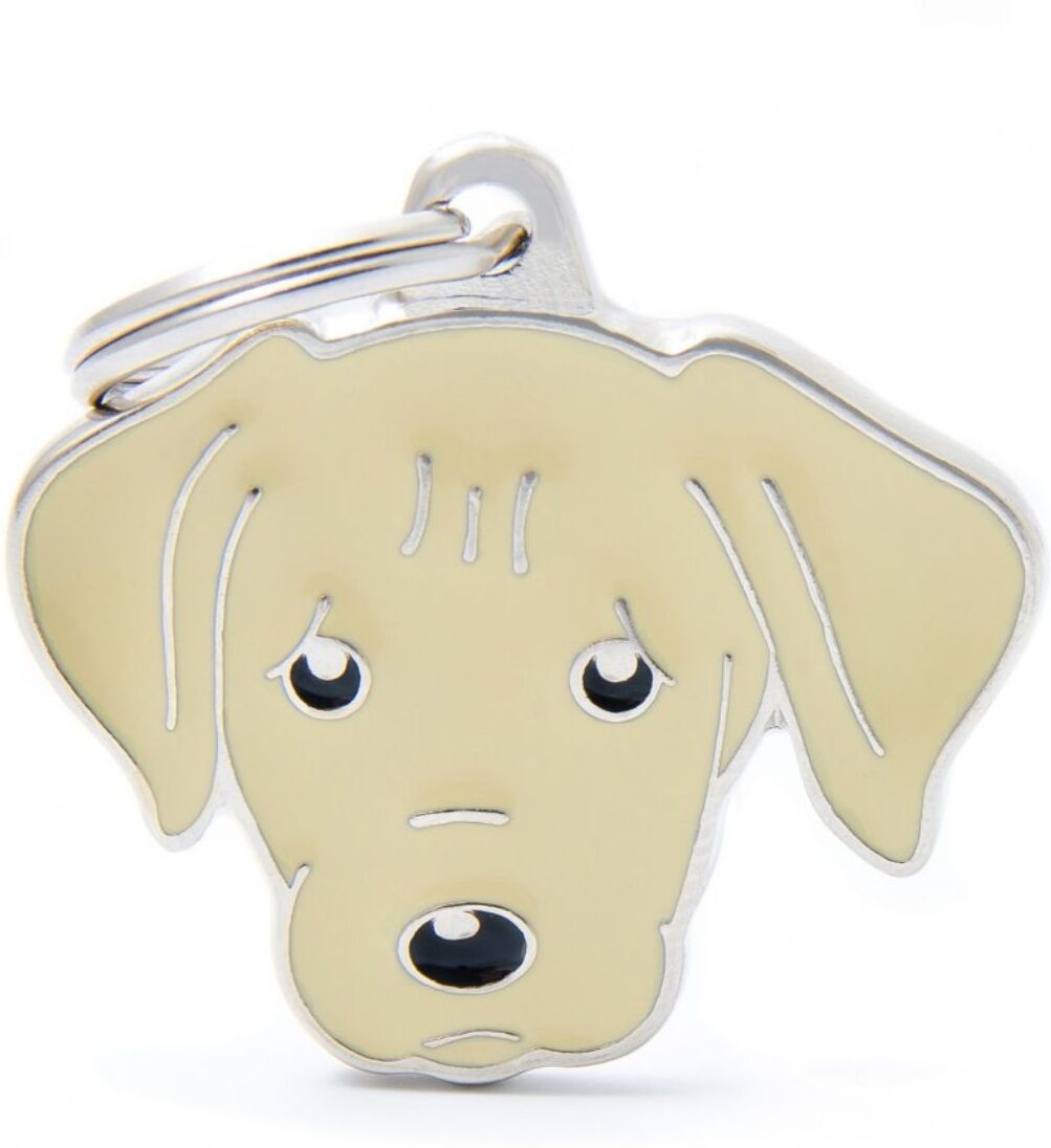MyFamily Medaglietta per Cani Personalizzabile Labrador Crema Friends