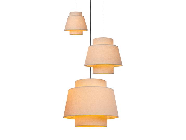 Pendelleuchte Tribute Typ B Ø 76cm Beige/Beige 3 Polyester E27