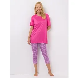 JERYMOOD HOMEWEAR Pyjama Set, 1/2-Arm Hose in 7/8-Länge Mikrofaser uni&bedruckt