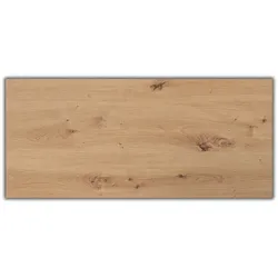 bümö Tischplatte 180x80 cm in Asteiche, Schreibtischplatte aus Holz, Holzplatte, Spanplatte kratzfest beschichtet, ABS-Kante, 120 kg Tragkraft für