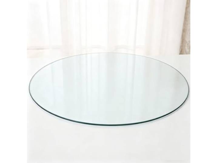 Dicke Glasoberfläche,Runde Polierte Kante,Tischplatte Aus Gehärtetem Glass Mit Bleistift Polierte Kante,Vielseitig Einsetzbar,Sicher Flach Poliert,Ersatz-Glastischplatte(78CM(30.7IN))