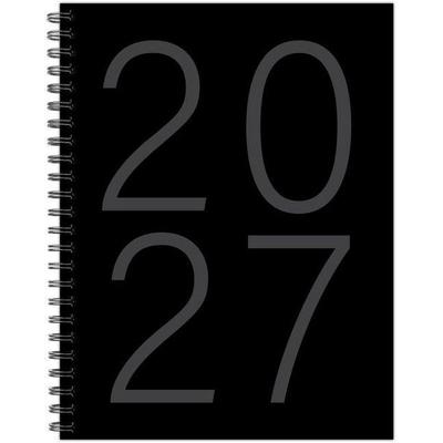 Black 2027 6.5 X 8.5 Weekly Monthly Softcover Planner