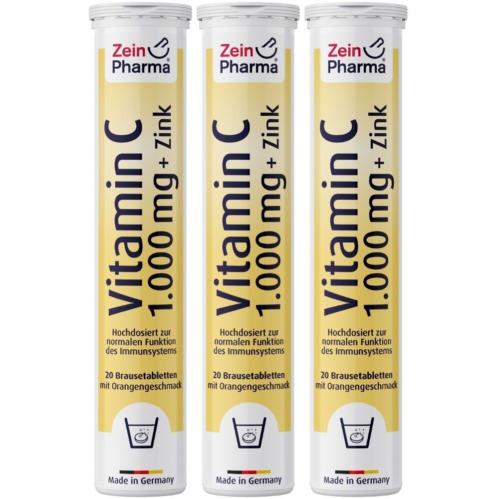 Vitamin C 1000 mg+Zink Brausetabletten 3x 3x20 St
