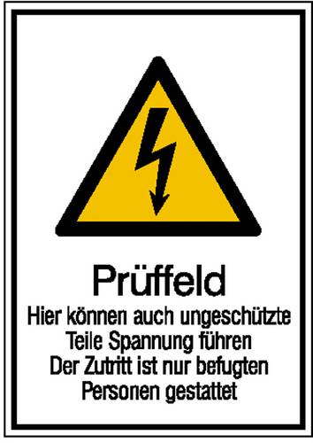 Warn-Kombischild Achtung Kunststoff (B x H) 210mm x 297mm ISO 7010 1St.