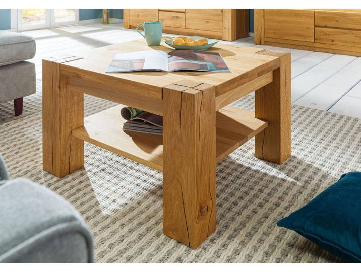 Couchtisch Wildeiche 70x70x45 natur geölt KENT #114