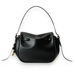 Polo Ralph Lauren für Damen. 428955415001 Kleine Satchel-Tasche Polo ID aus schwarzem Leder (OSFA), Lässig