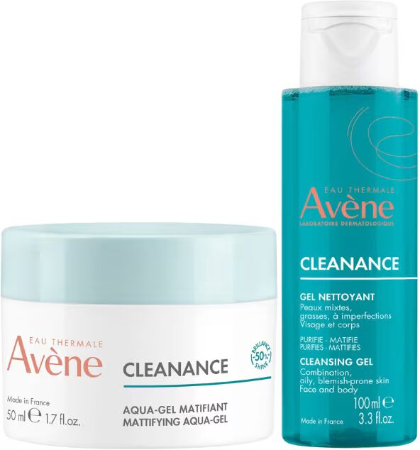 Avène Cleanance Aqua-Gel Matificante + Gel de Limpeza Pack