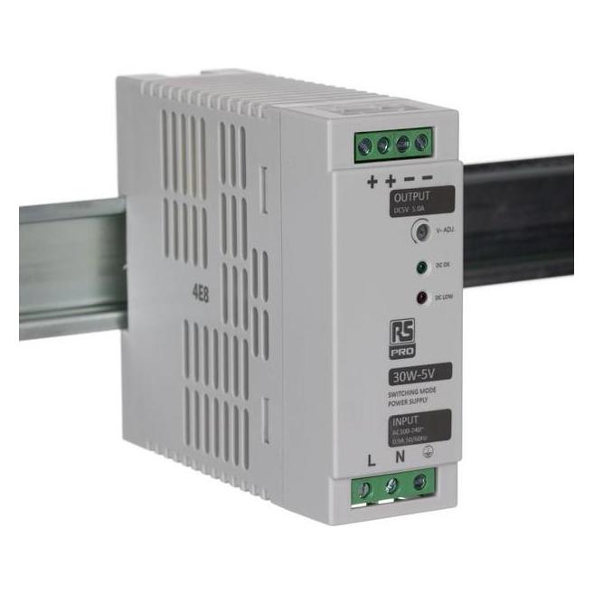 RS PRO Din Rail Power Supply, 30W, 5V Output (1368304)