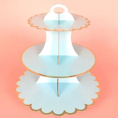 Uplifted Trends Cake Rack Stand For Afternoon Tea Weddings & Parties Elegant Display Stand For Birthday Christmas & Banquet Celebrations blue