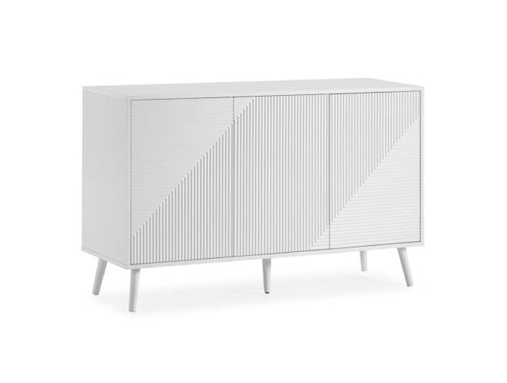 Sideboard Telmo 3 türen Weiß, 120 cm (Breite) 40 cm (Tiefe) 76 cm (Höhe)