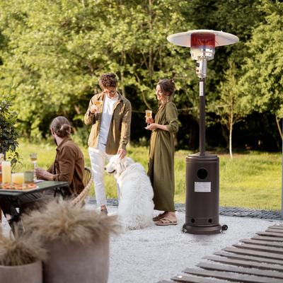 Nuu Garden 46,000 BTU Metal Propane Gas Patio Heater with Wheels, ETL Certification
