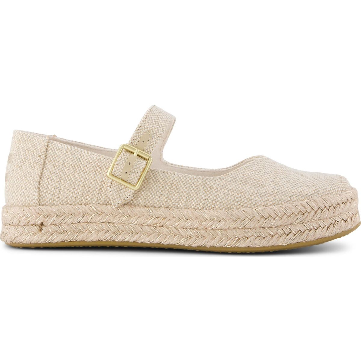 Toms Carolina Mary Jane champagne glimmer slub canvas 39 10023271-39