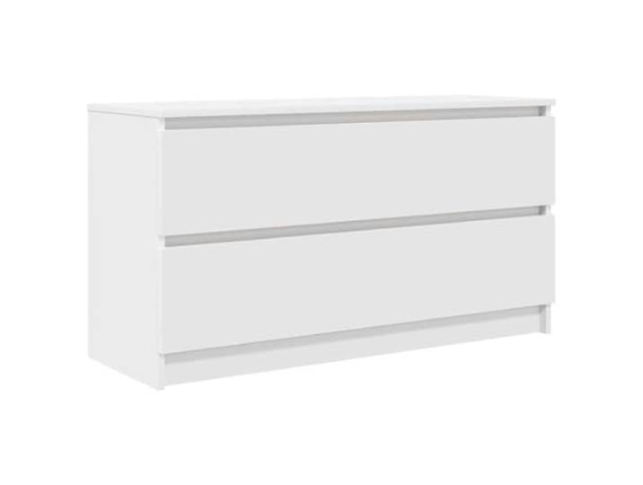 hliofuir TV-Schrank Weiß 100x35x54 cm Lowboard mit 2 Schubladen Praktisches TV-Möbel mit 2 Schubladen für Wohnzimmer und Schlafzimmer. Stabile Ablagefläche für Fernseher und Deko.